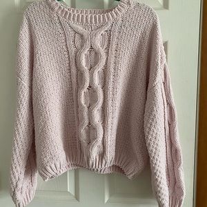 Pink Cable knit Sweater